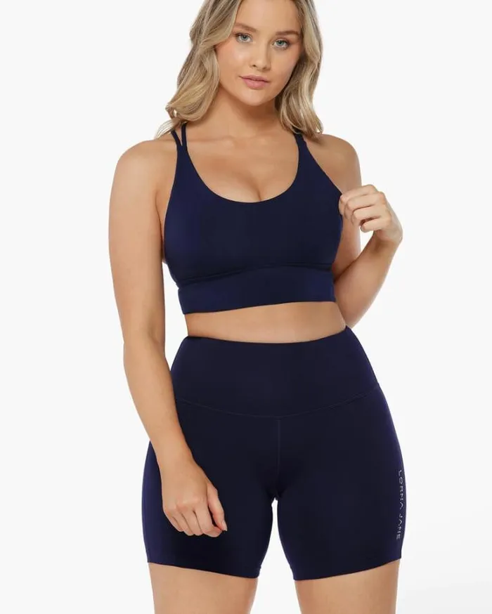 Women LORNA JANE Sports Bras Lotus Longline Sports Bra French Navy