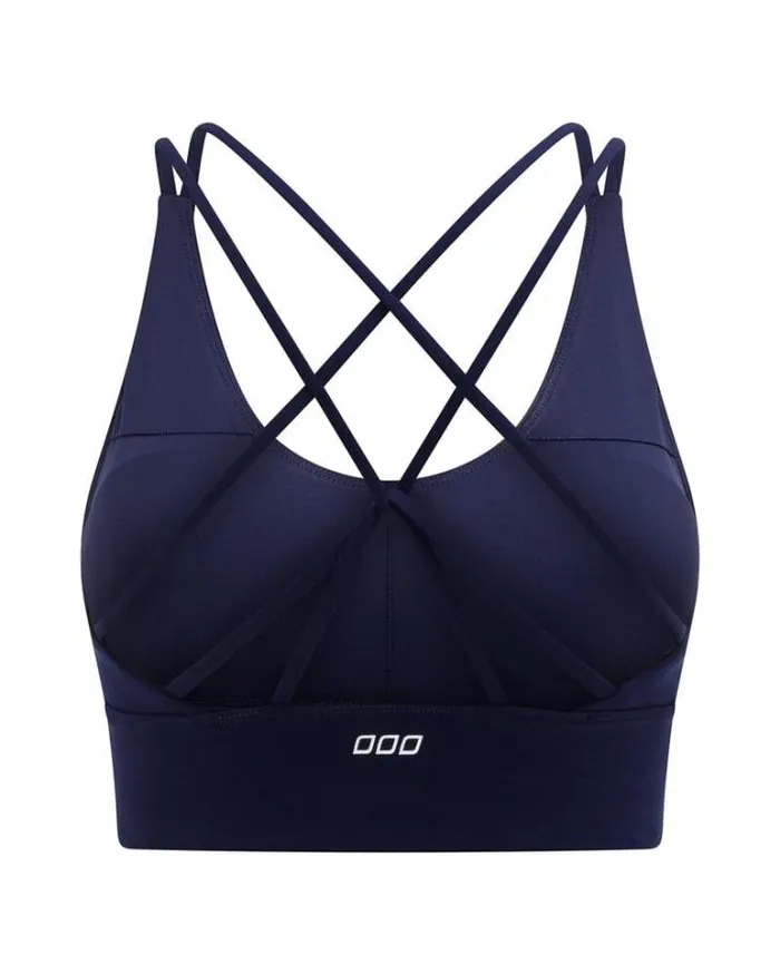 Women LORNA JANE Sports Bras Lotus Longline Sports Bra French Navy