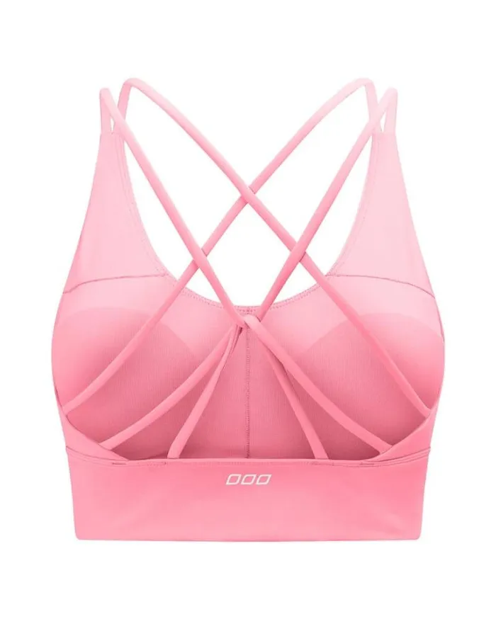 Women LORNA JANE Sports Bras Lotus Longline Sports Bra Vivid Bubblegum