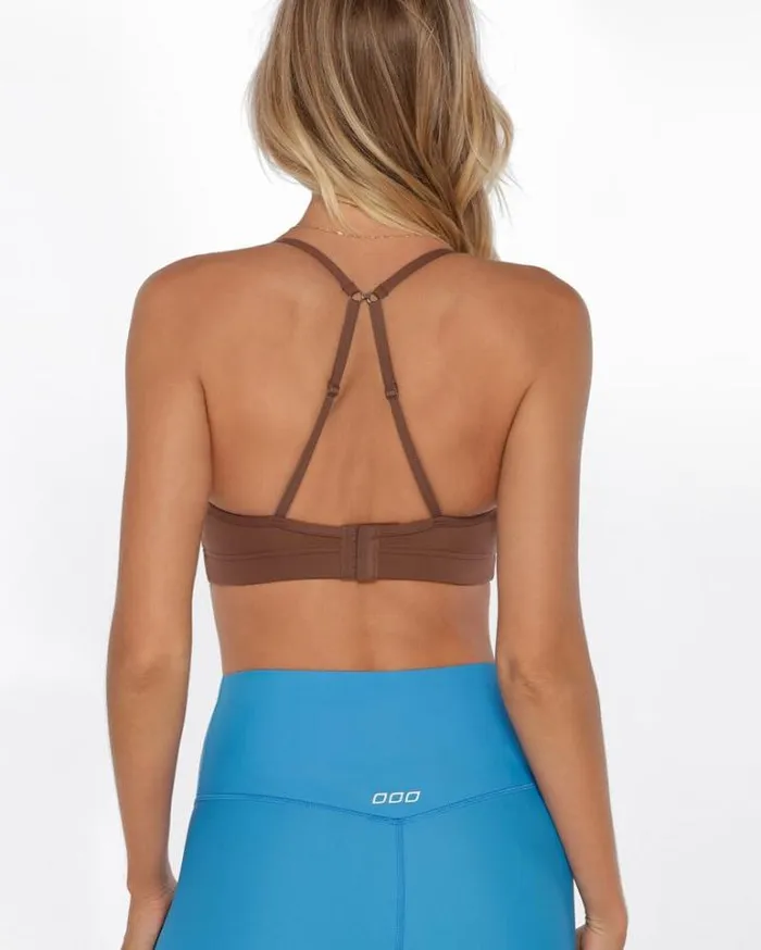 Women LORNA JANE Sports Bras Sammy Sports Bra Chocolate