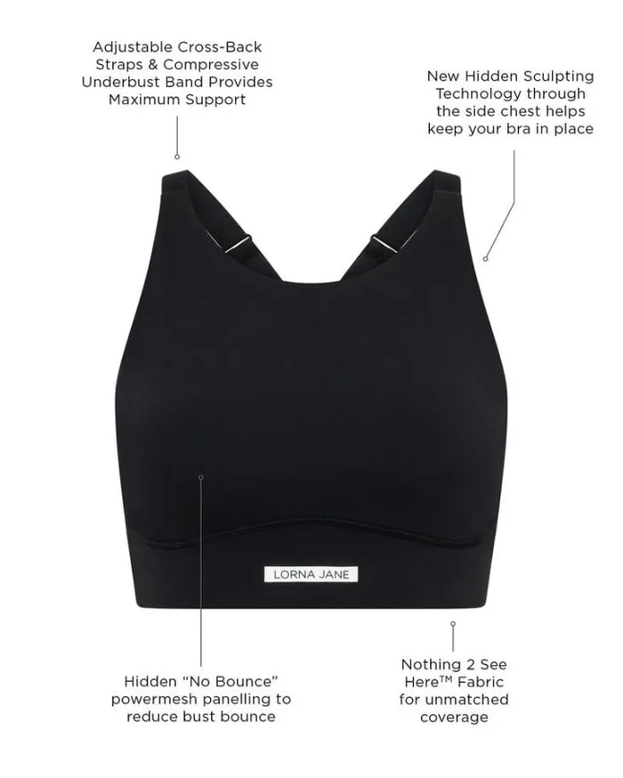 Women LORNA JANE Sports Bras Sculpt And Support Sports Bra Black