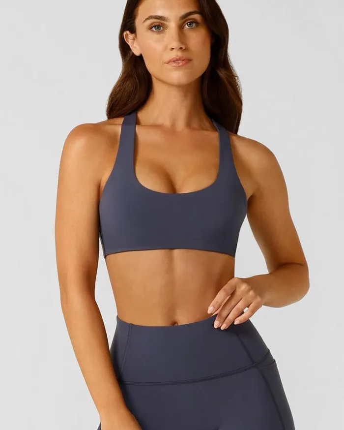 Women LORNA JANE Sports Bras Sleek Comfort All Day Sports Bra Ash Blue