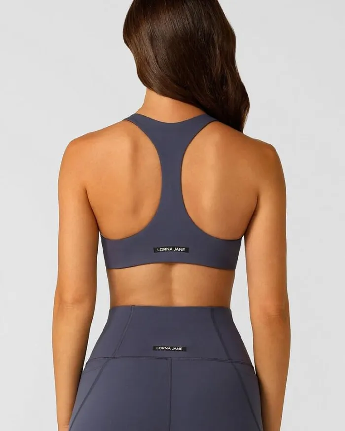 Women LORNA JANE Sports Bras Sleek Comfort All Day Sports Bra Ash Blue