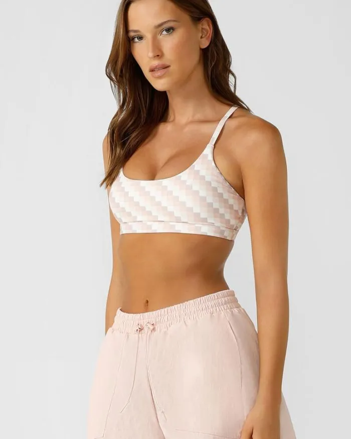 Women LORNA JANE Sports Bras Sunkissed Gingham Sports Bra Sunkissed Gingham Print
