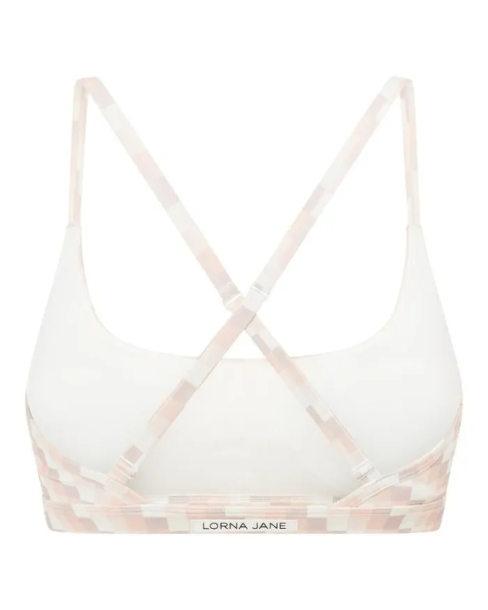 Women LORNA JANE Sports Bras Sunkissed Gingham Sports Bra Sunkissed Gingham Print