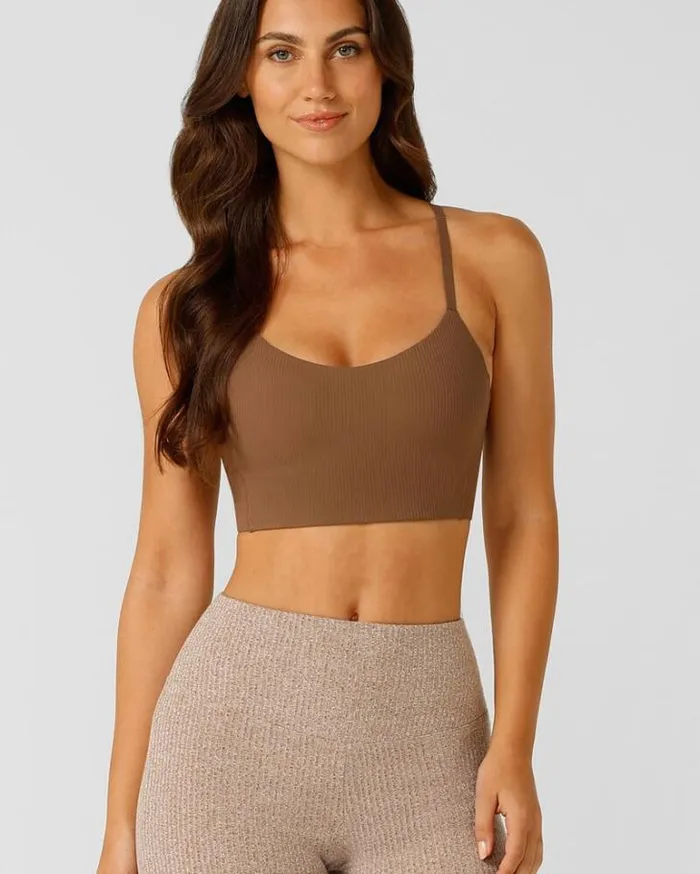 Women LORNA JANE Sports Bras Supreme Comfort Longline Sports Bra Dark Cedar