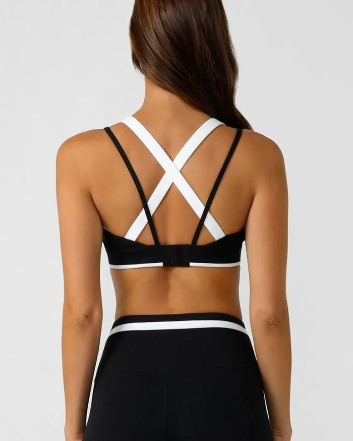 Women LORNA JANE Sports Bras Swift Motion Recycled High Support Sports Bra Black