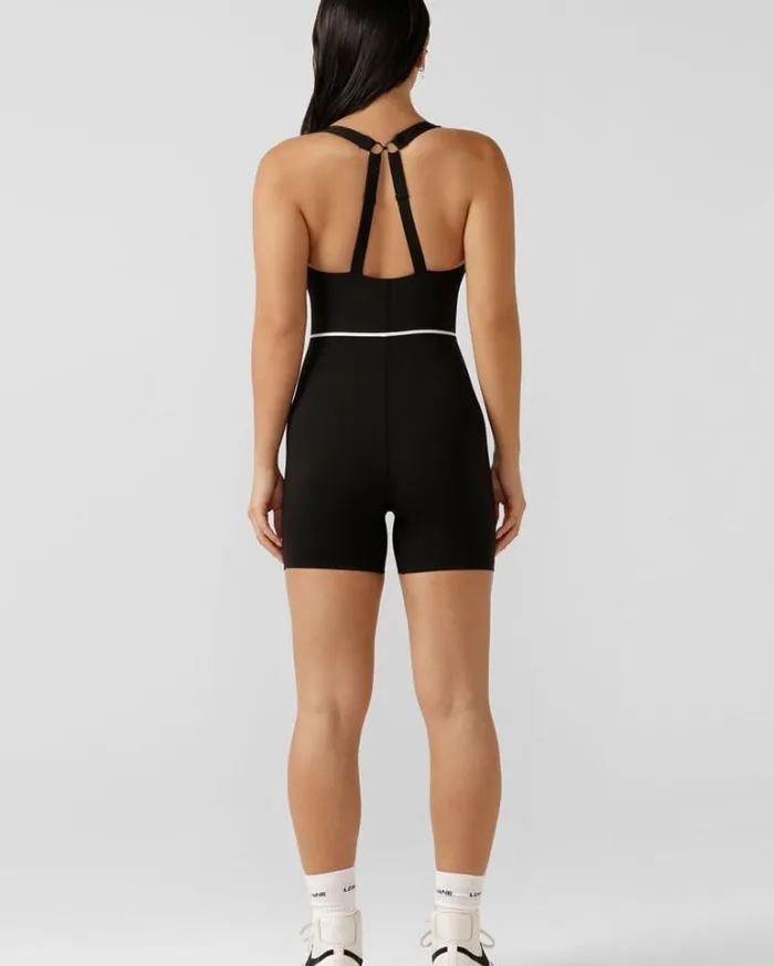Women LORNA JANE Sports Bras Unstoppable No Ride 12cm Bodysuit Black