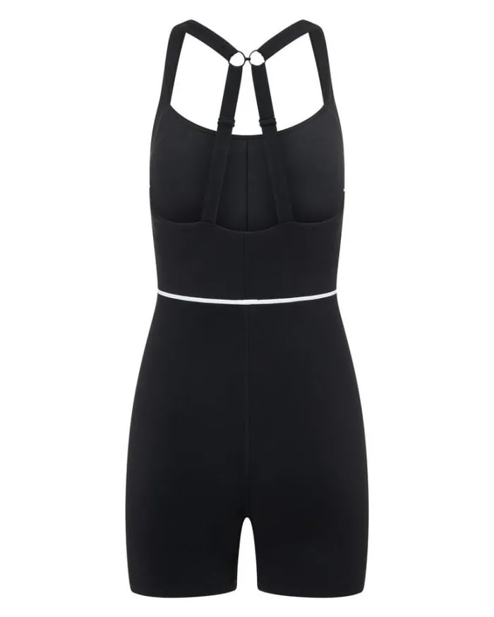 Women LORNA JANE Sports Bras Unstoppable No Ride 12cm Bodysuit Black