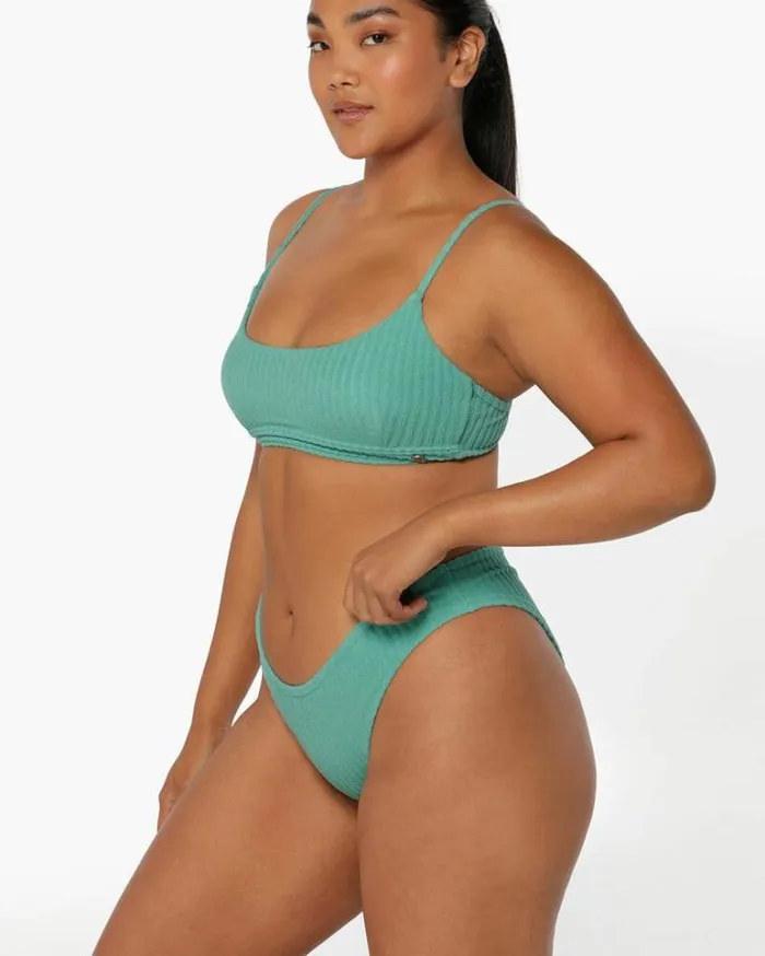 Women LORNA JANE Swimwear Sea Salt Terry Swim Brief Sea Grass