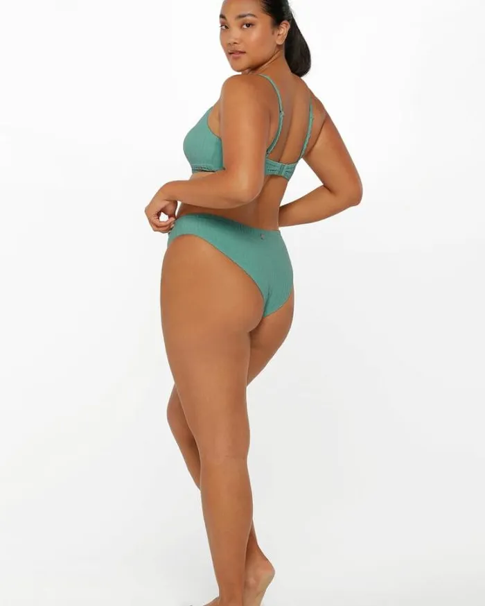 Women LORNA JANE Swimwear Sea Salt Terry Swim Brief Sea Grass
