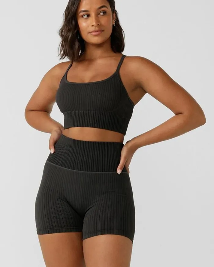 Women LORNA JANE Swimwear Seamless Swim Bike Short Black