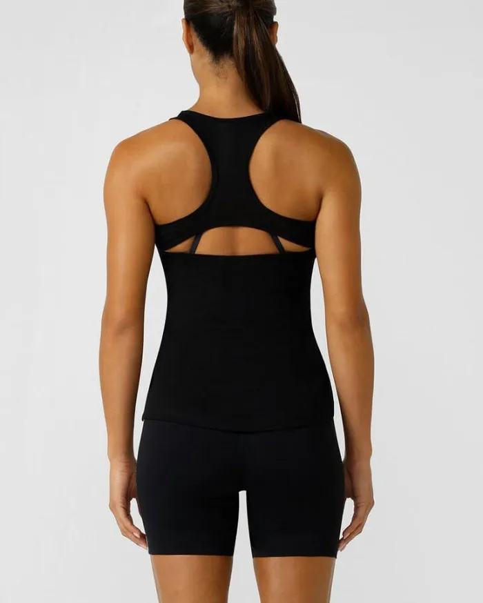 Women LORNA JANE Tanks Back It Up Tank Black