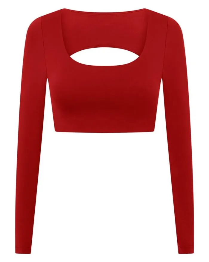 Women LORNA JANE Tanks Everyday Long Sleeve Bra Combo Cherry