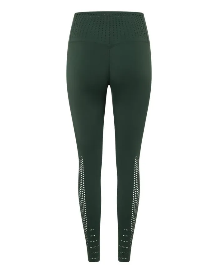 Women LORNA JANE Tights And Leggings Aero Fit Ankle Biter Leggings Fig Green