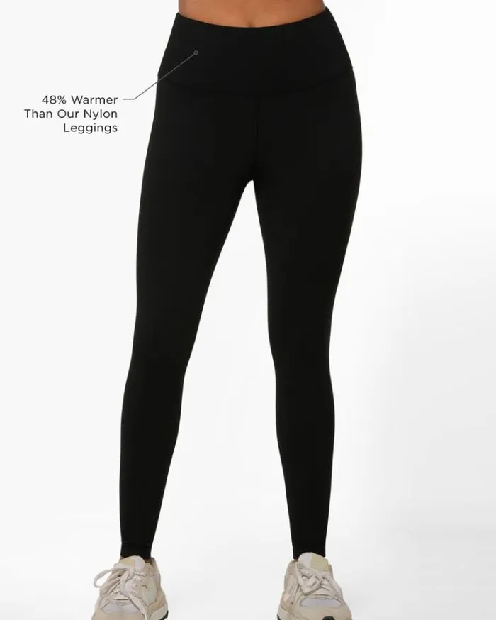 Women LORNA JANE Tights And Leggings All Day Lotus Thermal No Chafe Full Length Leggings Black Women LORNA JANE Tights And Leggings All Day Lotus Thermal No Chafe Full Length Leggings Black