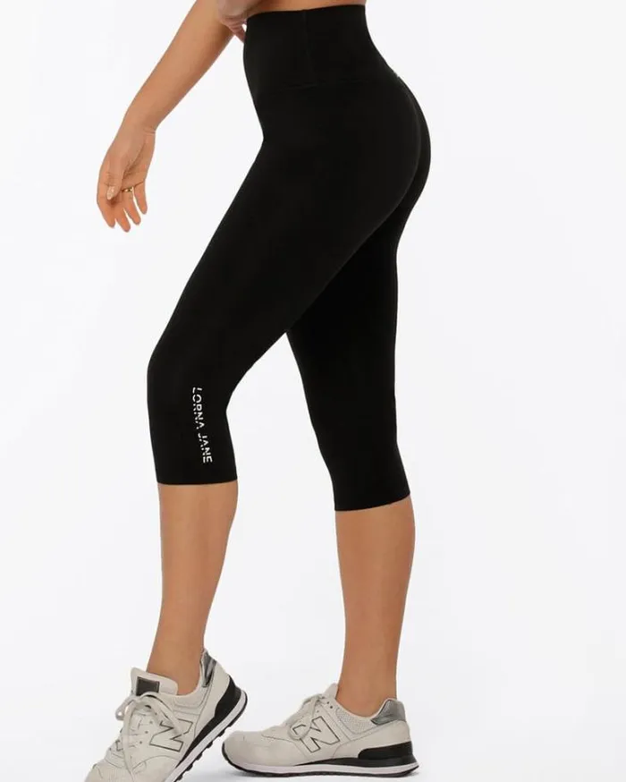 Women LORNA JANE Tights And Leggings HiFold Lotus 78 Leggings Black