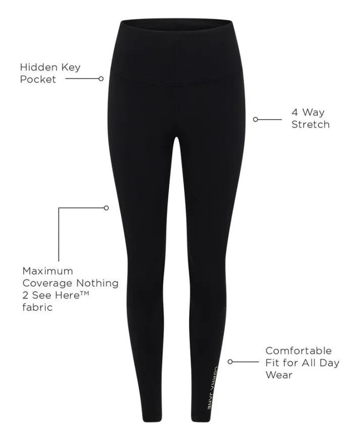 Women LORNA JANE Tights And Leggings Lotus Ankle Biter Leggings Black