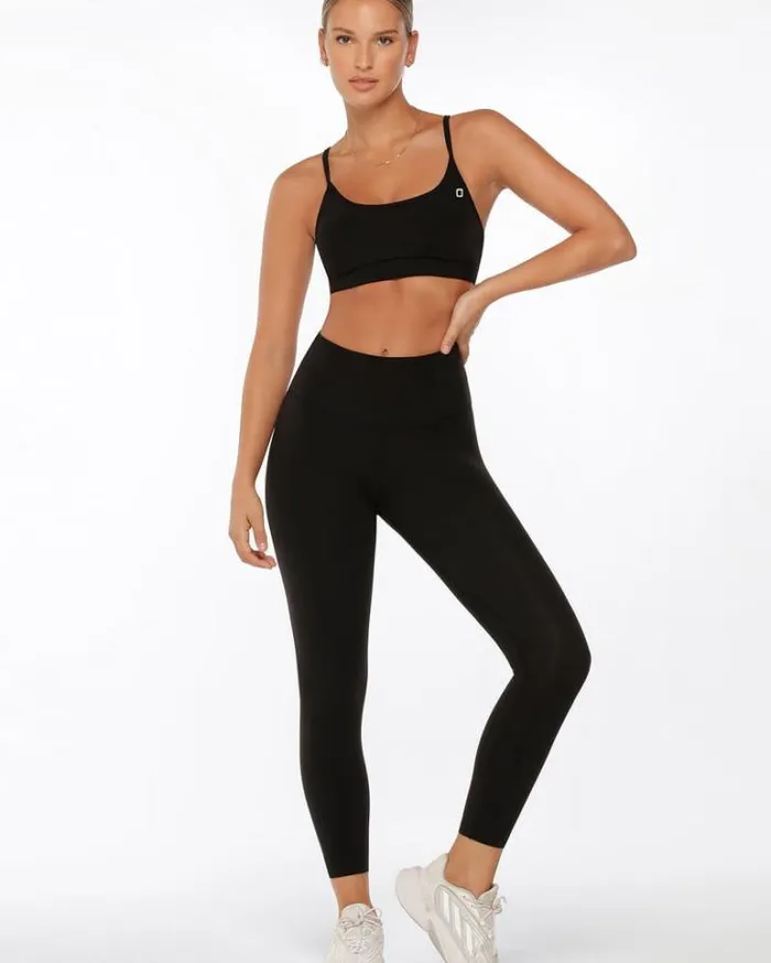 Women LORNA JANE Tights And Leggings Lotus Ankle Biter Leggings Black