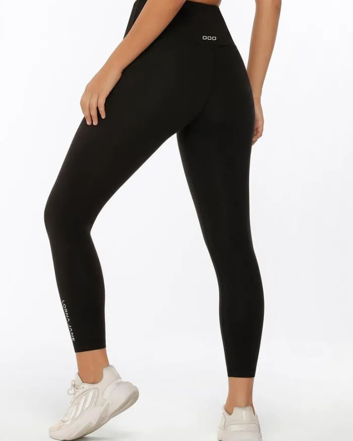 Women LORNA JANE Tights And Leggings Lotus Ankle Biter Leggings Black