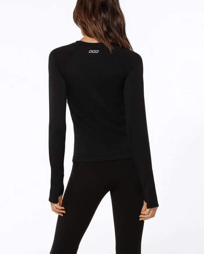 Women LORNA JANE Tops Dynamic Seamless Long Sleeve Top Black