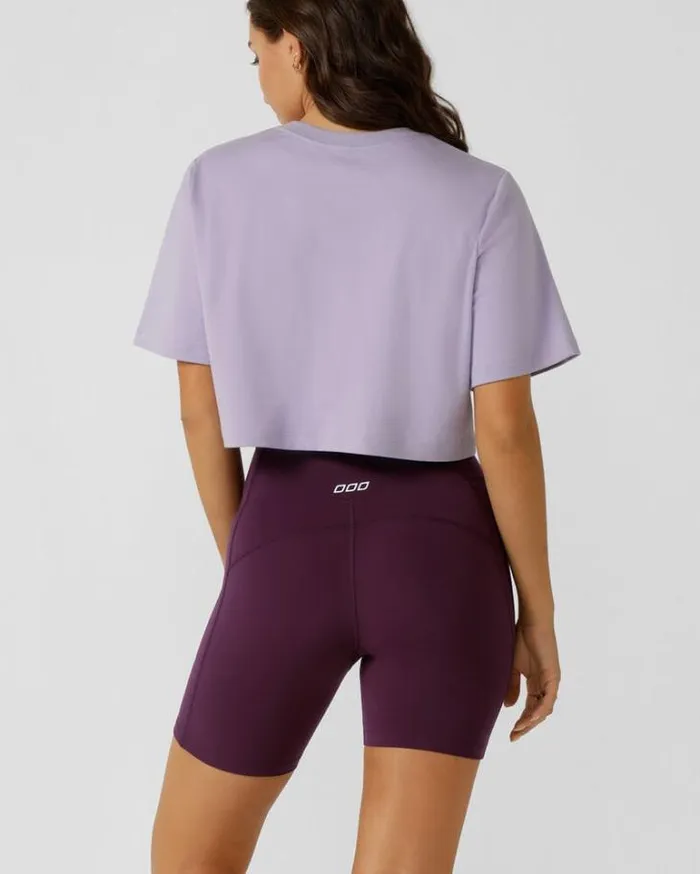 Women LORNA JANE Tops Essential Cropped Tee Lavender
