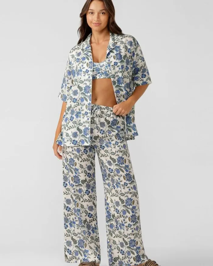 Women LORNA JANE Tops Happy Hour Shirt Native Garden Floral Print