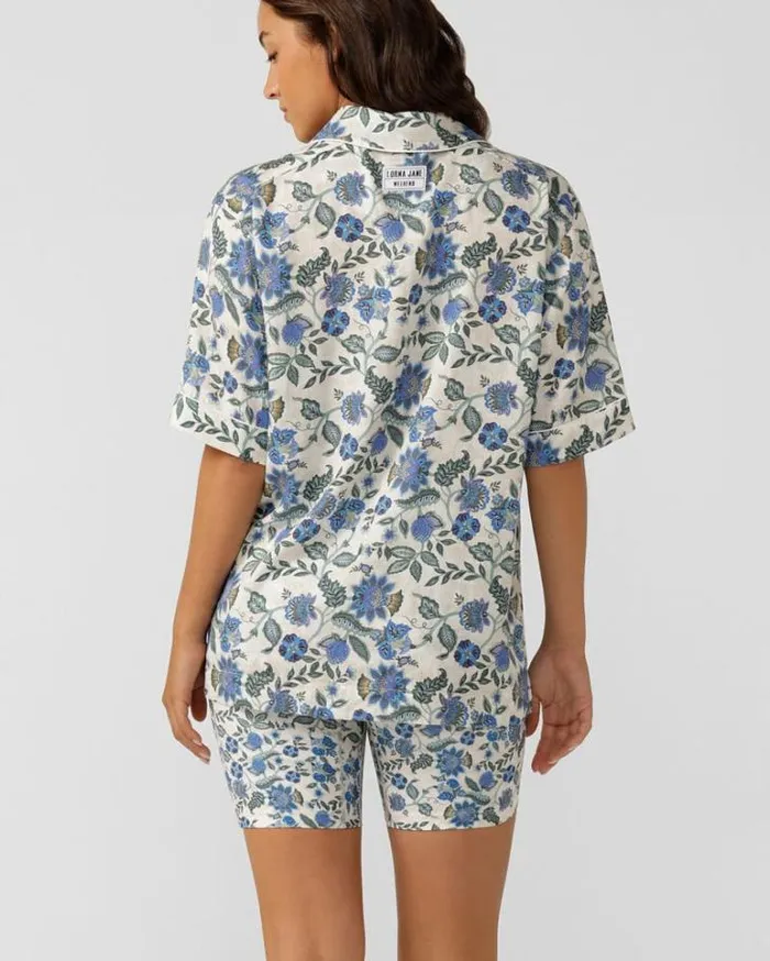 Women LORNA JANE Tops Happy Hour Shirt Native Garden Floral Print
