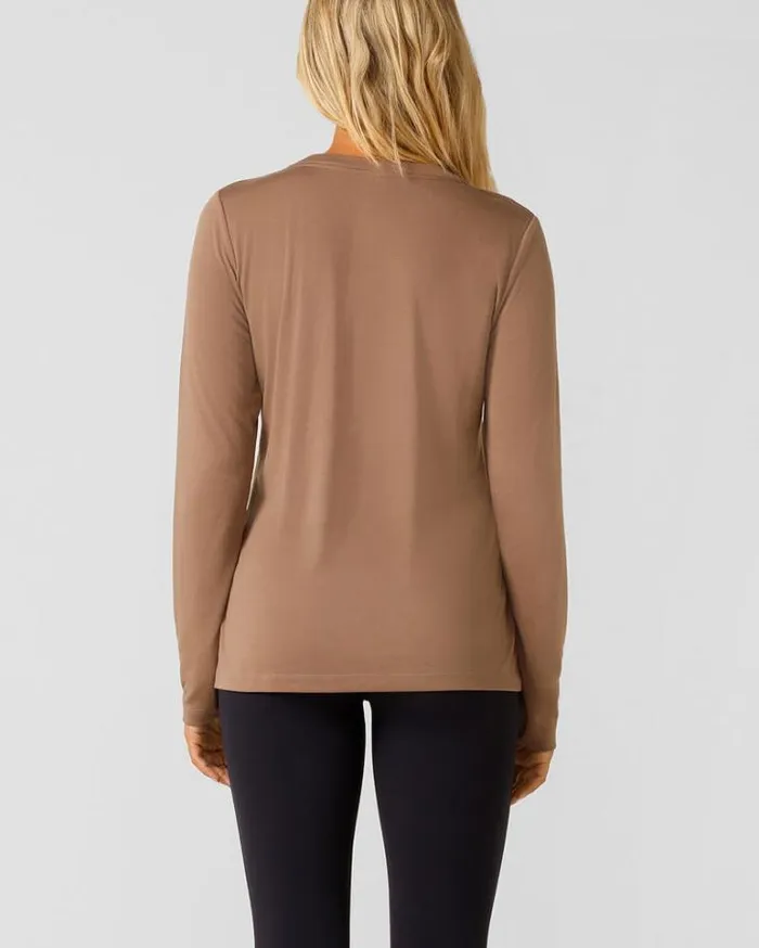 Women LORNA JANE Tops Lotus Long Sleeve Top Cedar