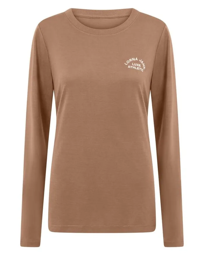 Women LORNA JANE Tops Lotus Long Sleeve Top Cedar