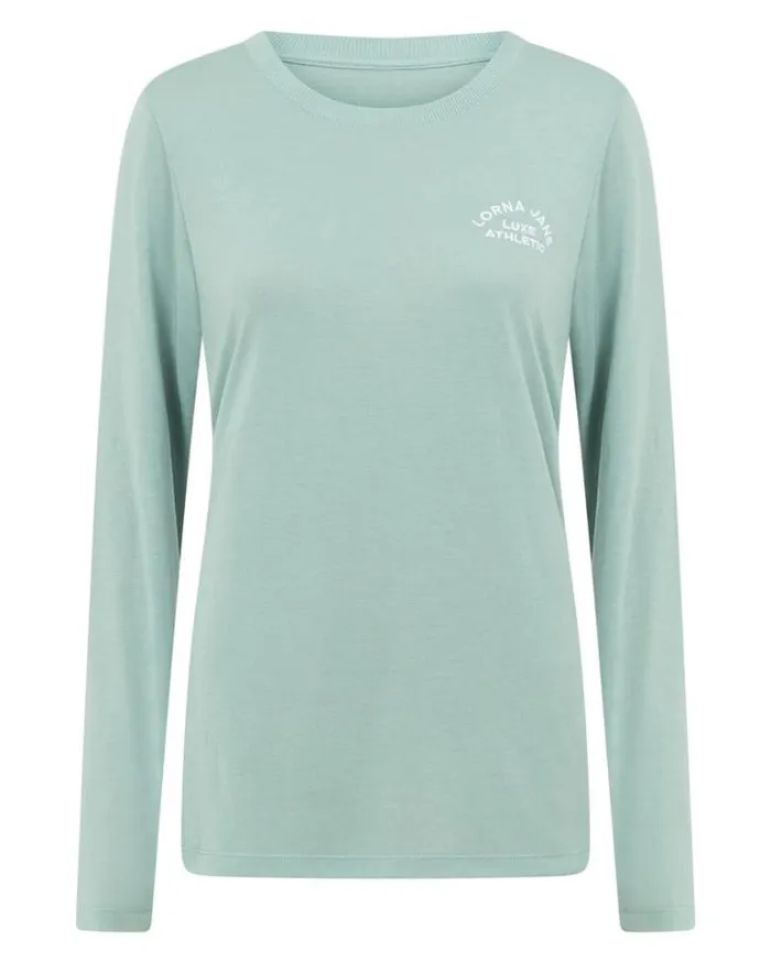 Women LORNA JANE Tops Lotus Long Sleeve Top Sea Mist