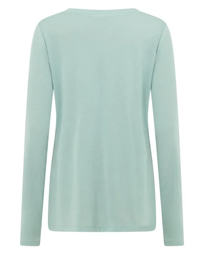 Women LORNA JANE Tops Lotus Long Sleeve Top Sea Mist
