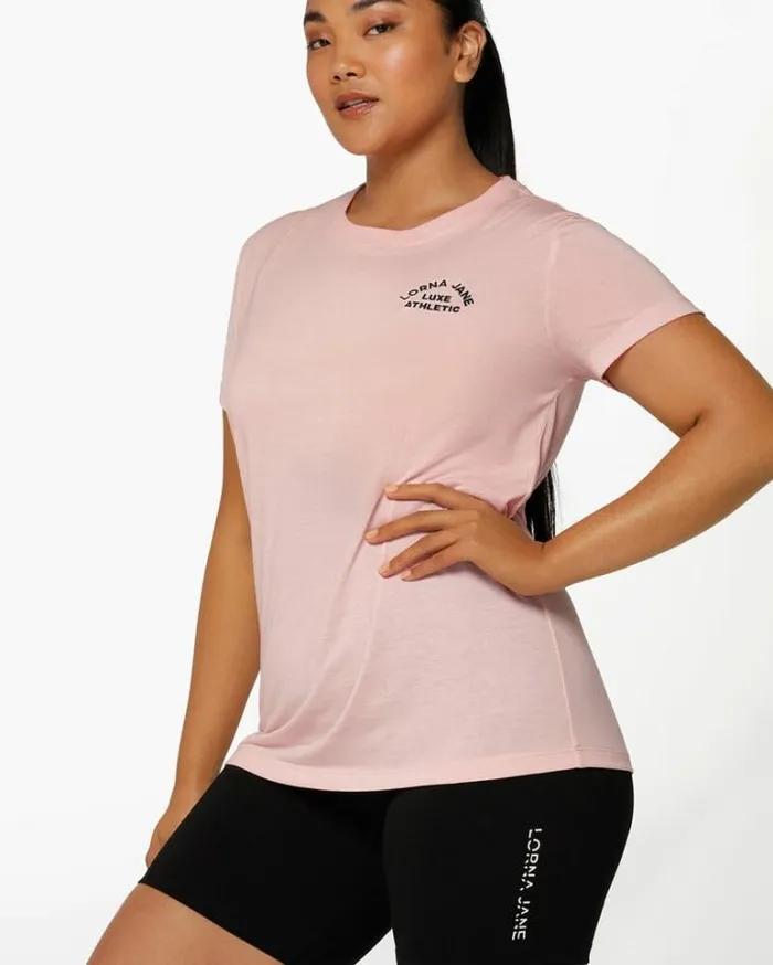 Women LORNA JANE Tops Lotus TShirt Peony