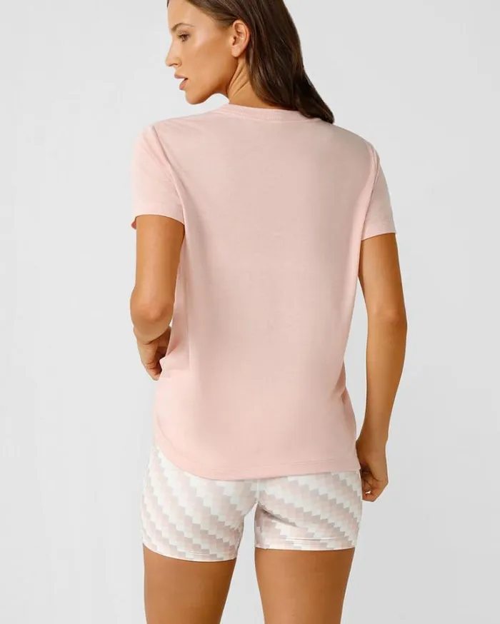Women LORNA JANE Tops Lotus TShirt Sunkissed Peach