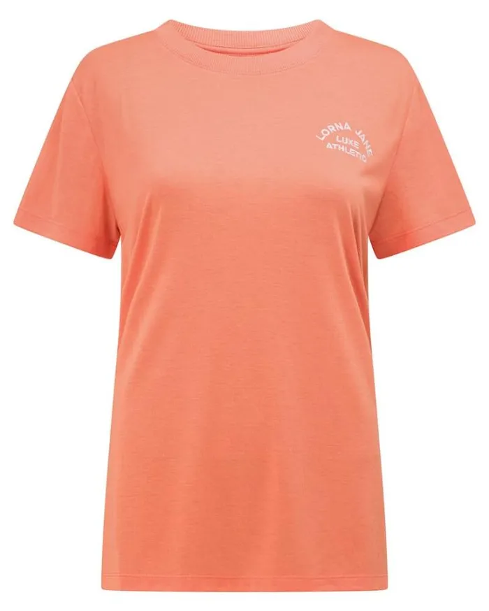 Women LORNA JANE Tops Lotus TShirt Sunset Orange