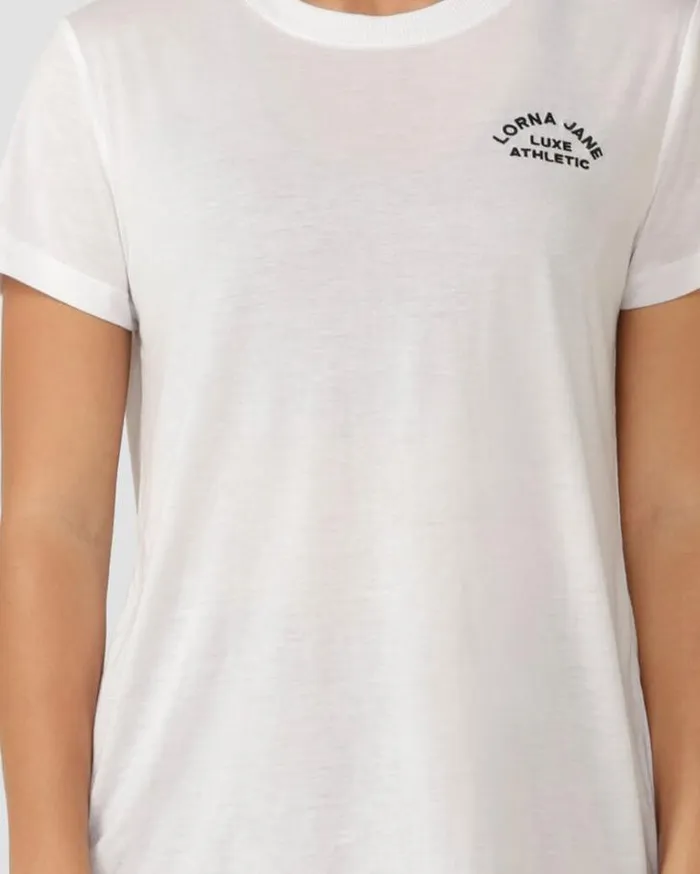 Women LORNA JANE Tops Lotus TShirt White