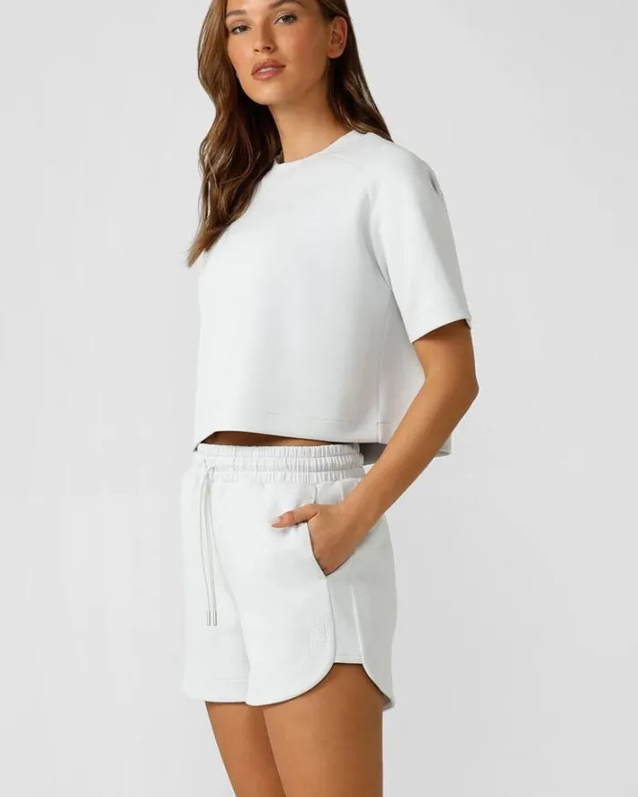 Women LORNA JANE Tops Make Space Recycled Tee Ice Grey