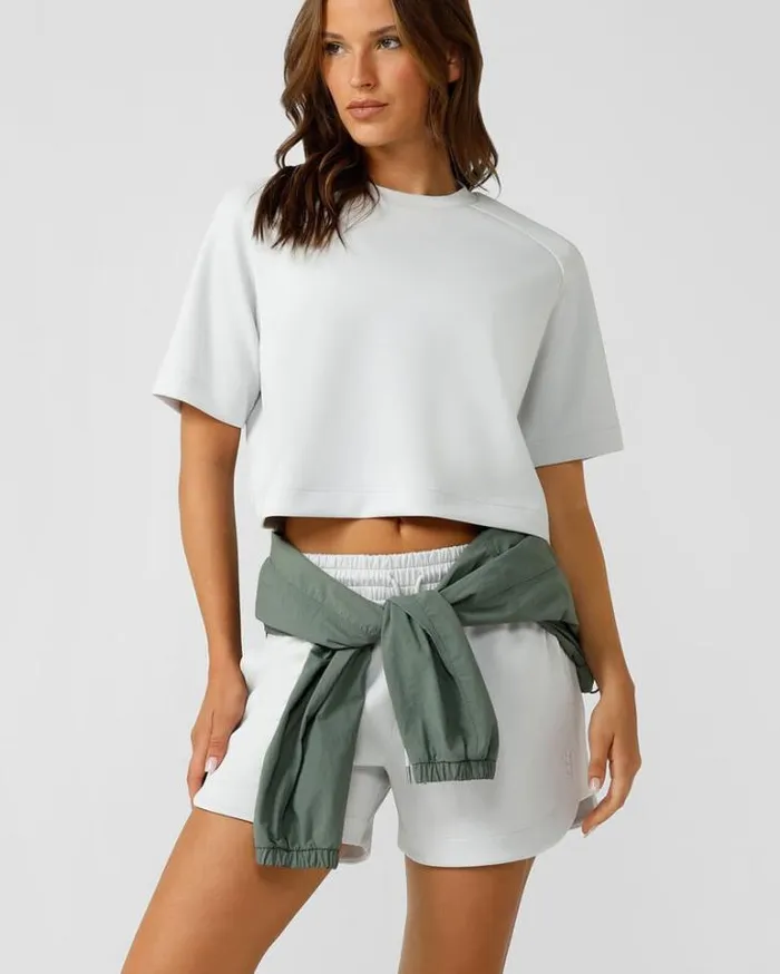 Women LORNA JANE Tops Make Space Recycled Tee Ice Grey