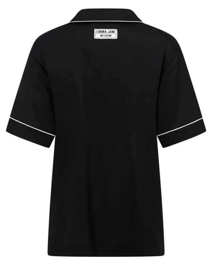 Women LORNA JANE Tops Take A Breather Lightweight Shirt Black