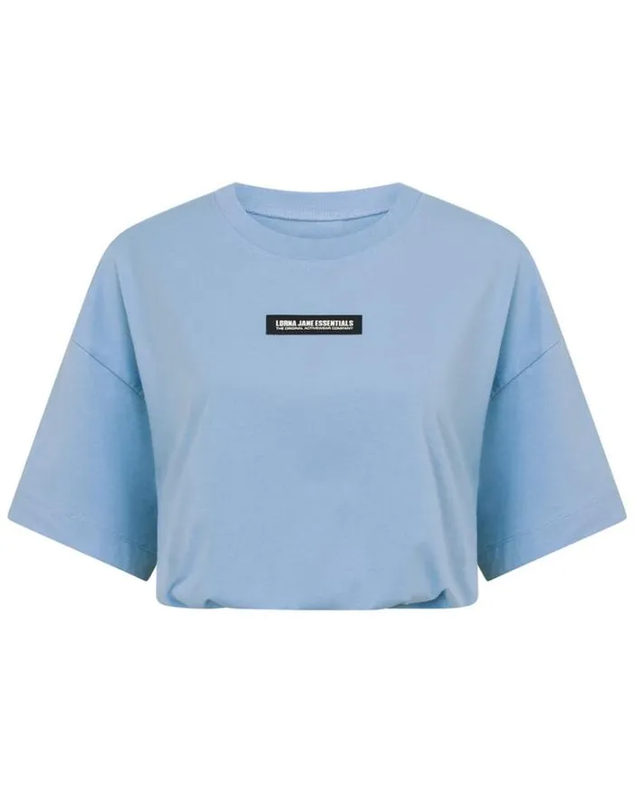 Women LORNA JANE Tops Trailblazer Cropped Tee Moontide