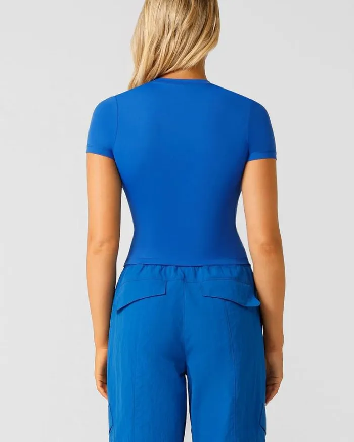 Women LORNA JANE Tops Ultimate Comfort AntiOdour Tee Cobalt Blue