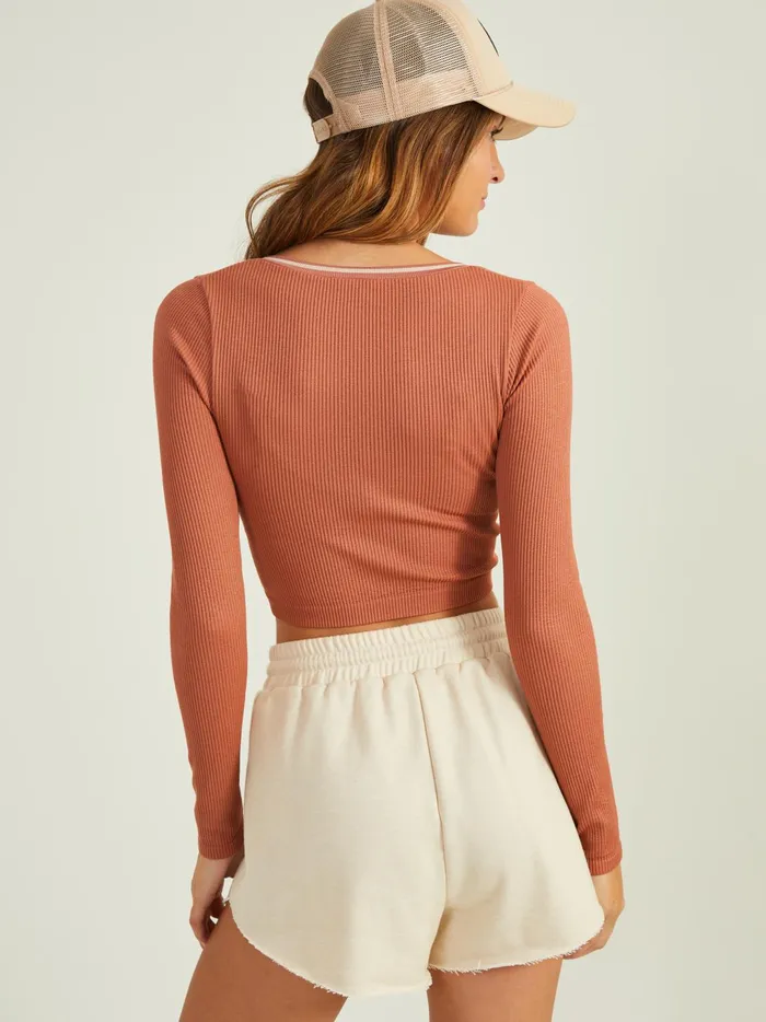Women Love Triangle Cropped Top Cedarwood Altar039d State Activewear