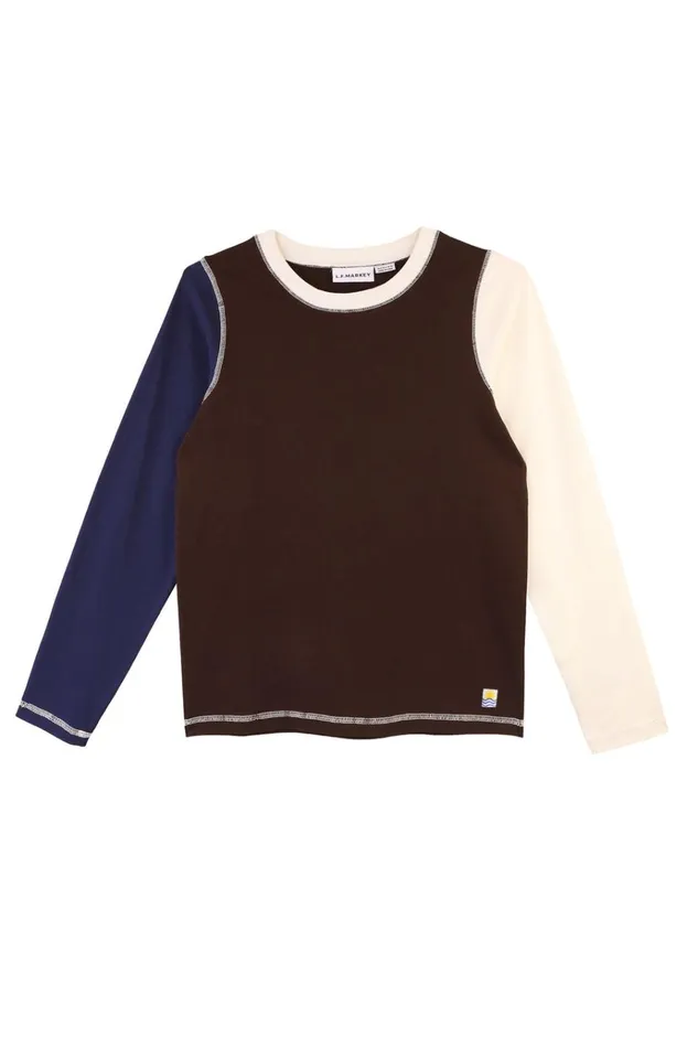 Women Luca Top Chocolate Patchwork LF Markey Tshirts