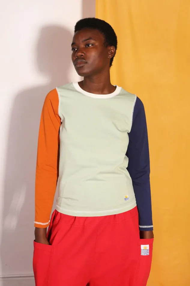 Women Luca Top Mint Patchwork LF Markey Tops