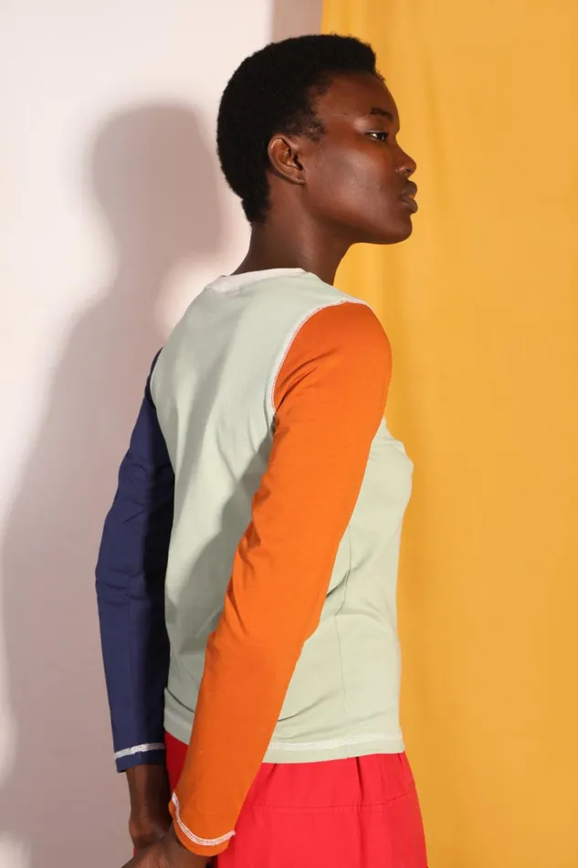 Women Luca Top Mint Patchwork LF Markey Tops
