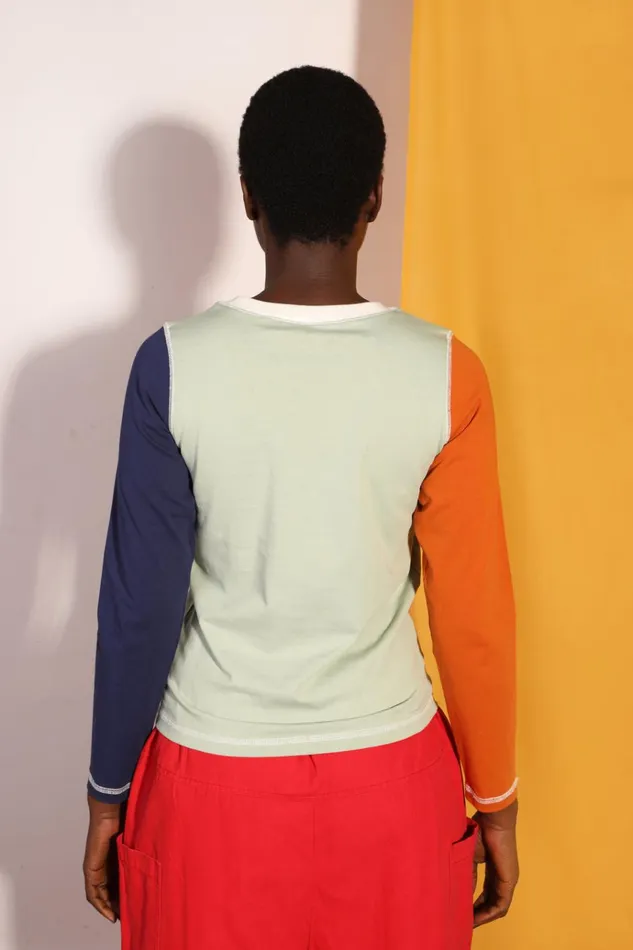 Women Luca Top Mint Patchwork LF Markey Tops
