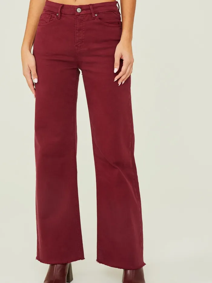Women Luna Straight Leg Pants Burgundy Altar039d State Pants