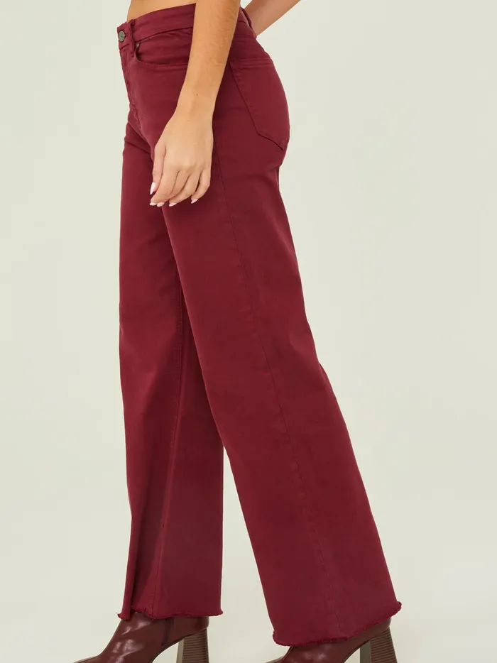 Women Luna Straight Leg Pants Burgundy Altar039d State Pants