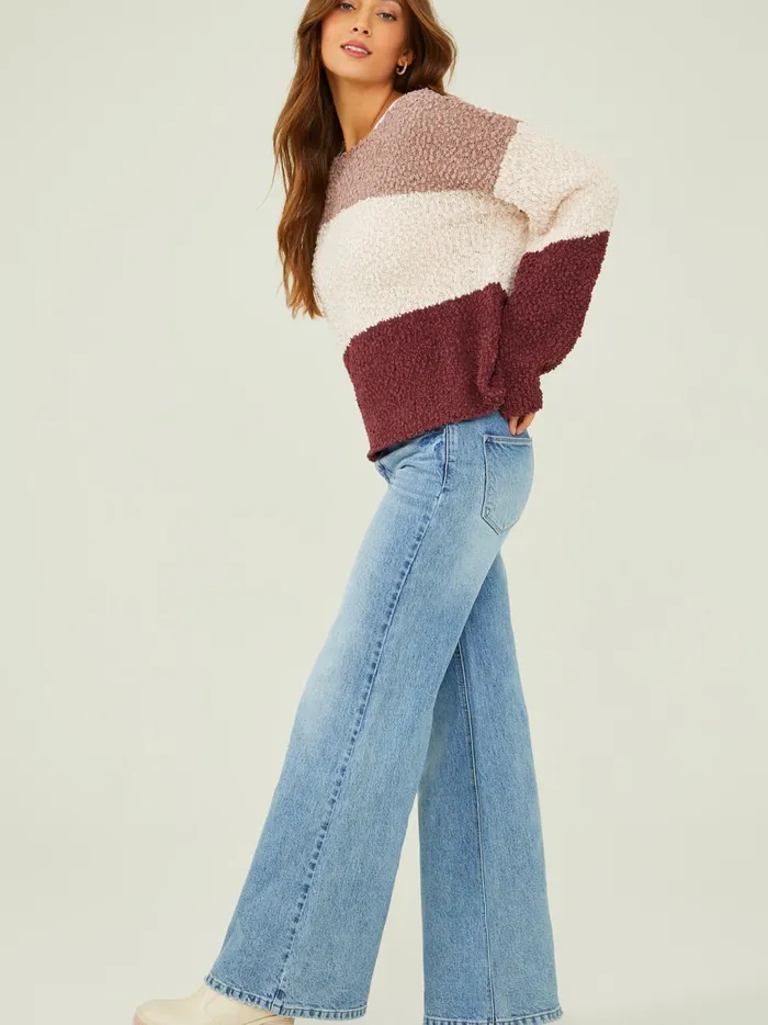 Women Macie Popcorn Sweater Burgundymulti Altar039d State Sweaters