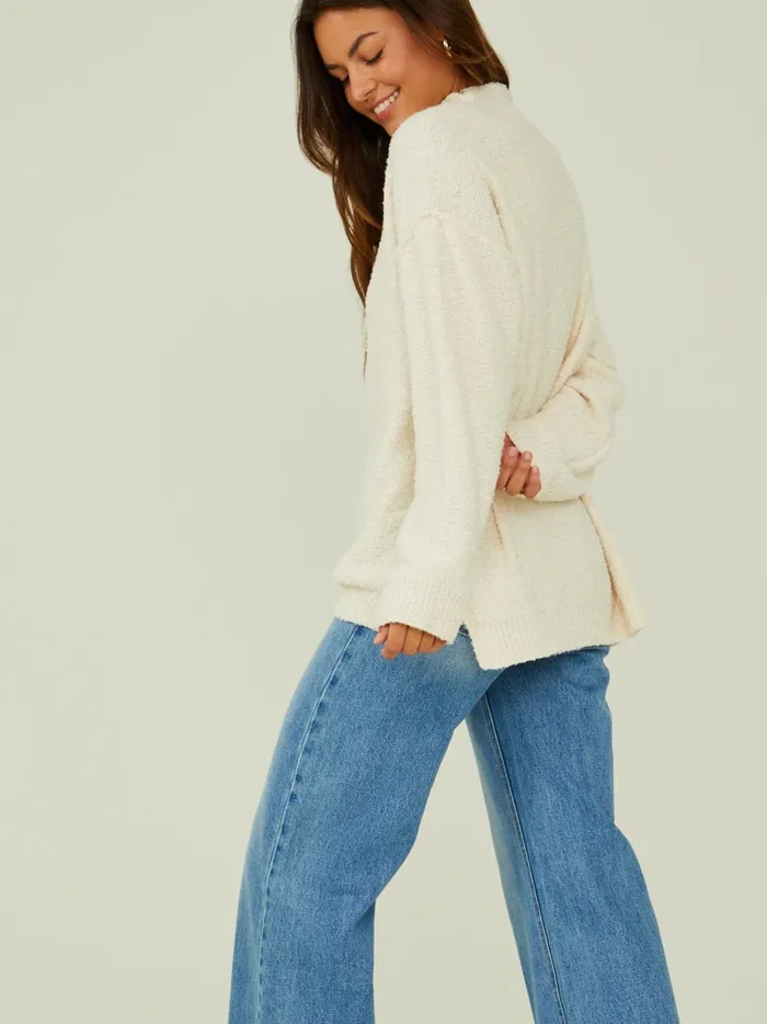 Women Mae Mock Neck Tunic Sweater Cream Altar039d State Sweaters